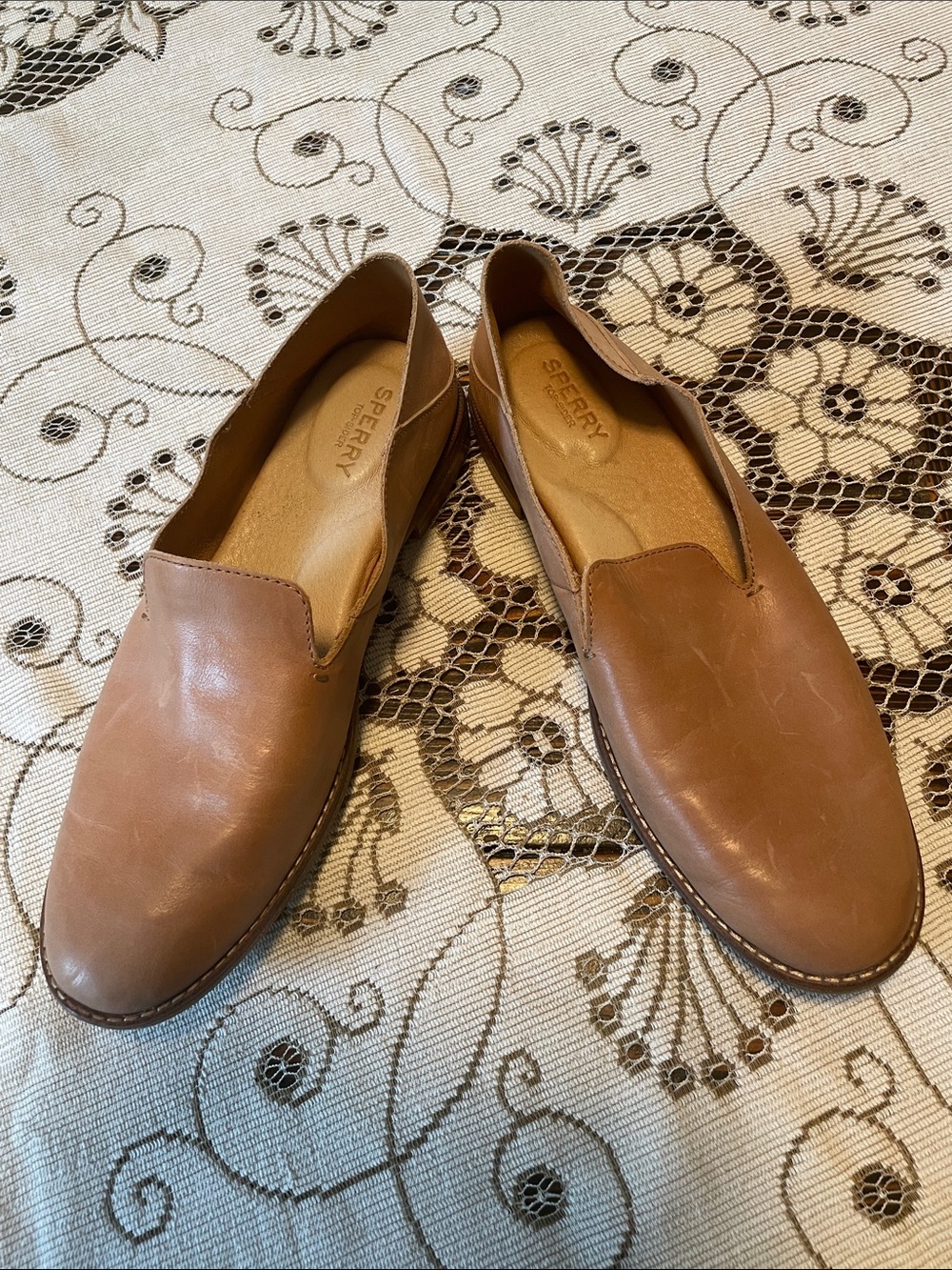 Sperry Women's Seaport Levy Starlight So Soft Leather Slip On Loafer